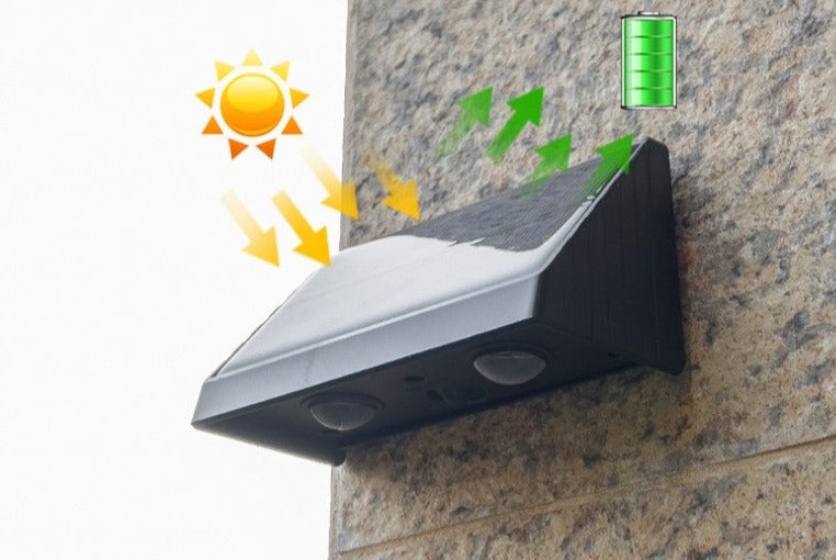 Avelena | SunBeam – Wasserdichte Solar-Wandlampe für den Außenbereich