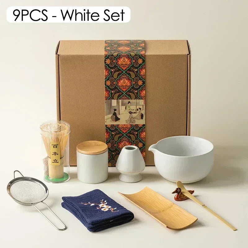 Avelena | 9-teilige japanische Matcha-Tee-Set