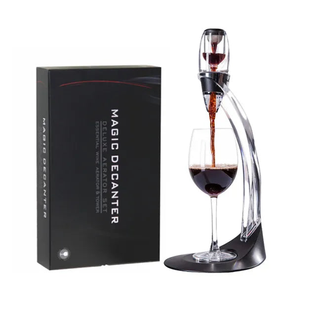 Avelena | Weinbelüfter, Dekanter, Ausgießer, Set mit Filtern, Luftreiniger, Standdiffusor, Luftbelüfter, Sieb, Belüfter, Wein für die Esszimmerbar