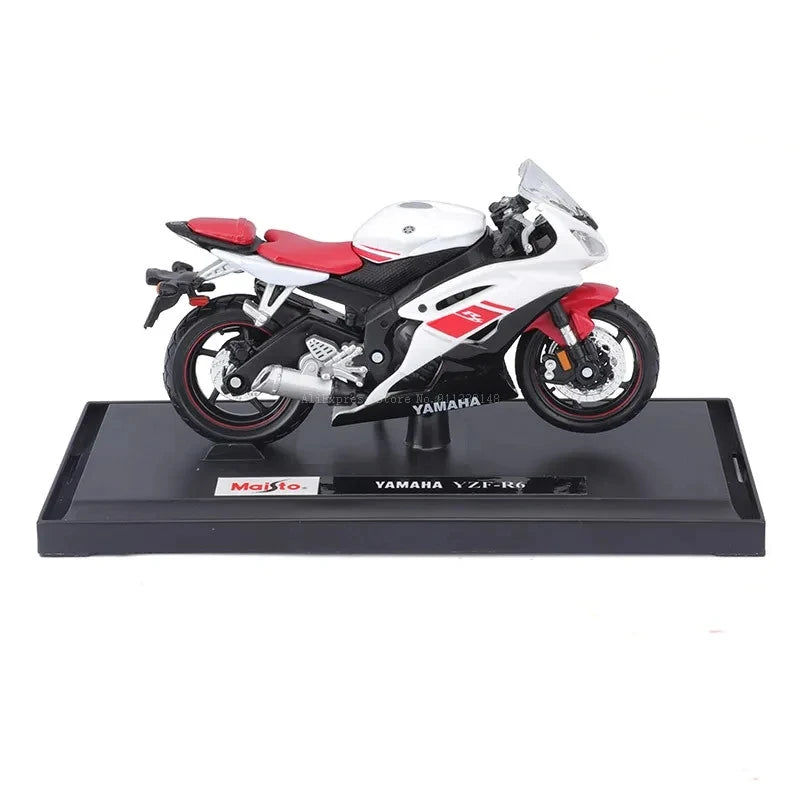 Avelena | 1:18 Maßstab Yamaha R6 Legierungsroller Sportbike Figuren Diecasts Kinder Spielzeug Motorrad Rennmodell Nachbildungen Sammlergeschenk für Jungen