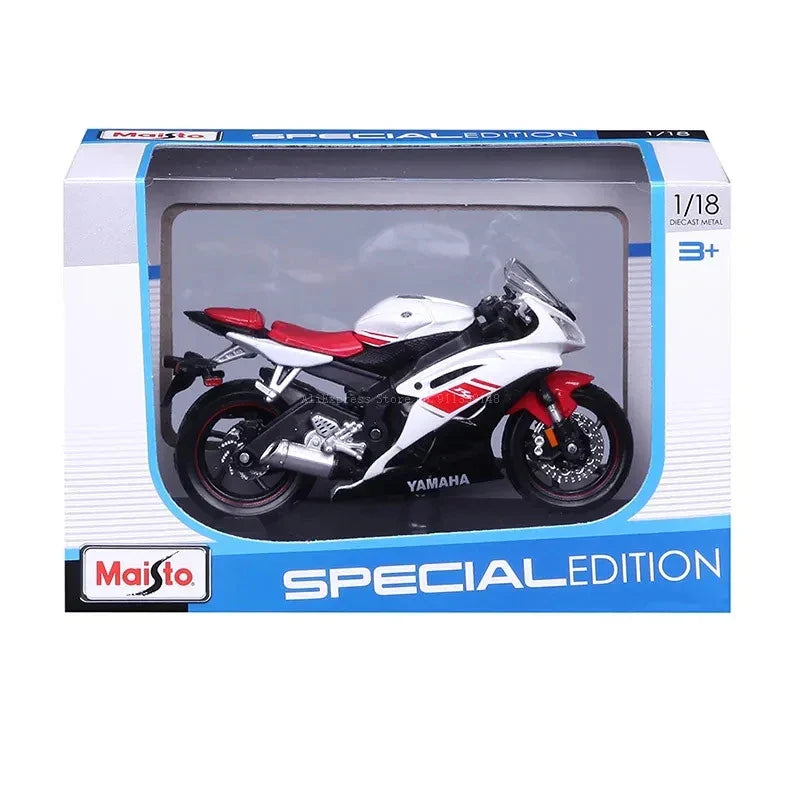 Avelena | 1:18 Maßstab Yamaha R6 Legierungsroller Sportbike Figuren Diecasts Kinder Spielzeug Motorrad Rennmodell Nachbildungen Sammlergeschenk für Jungen