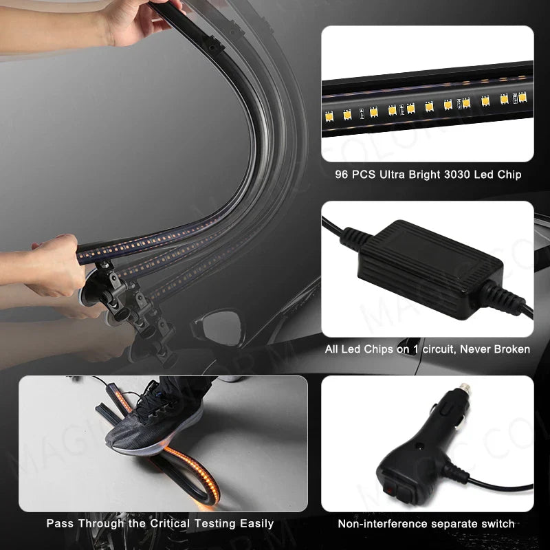 Avelena | 96 LED Stroboleuchte Bar – Veyra – (Auto Notwarnung)