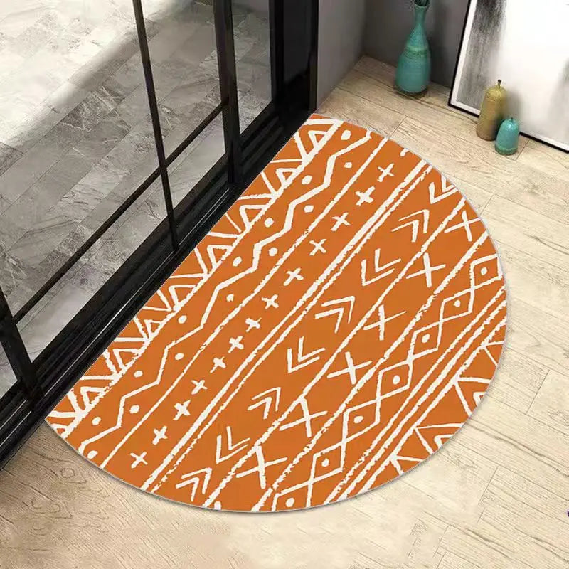 Avelena | AquaSoft Super Absorbierende Badematte – Rutschfeste halbrunde Badezimmermatte für maximalen Komfort