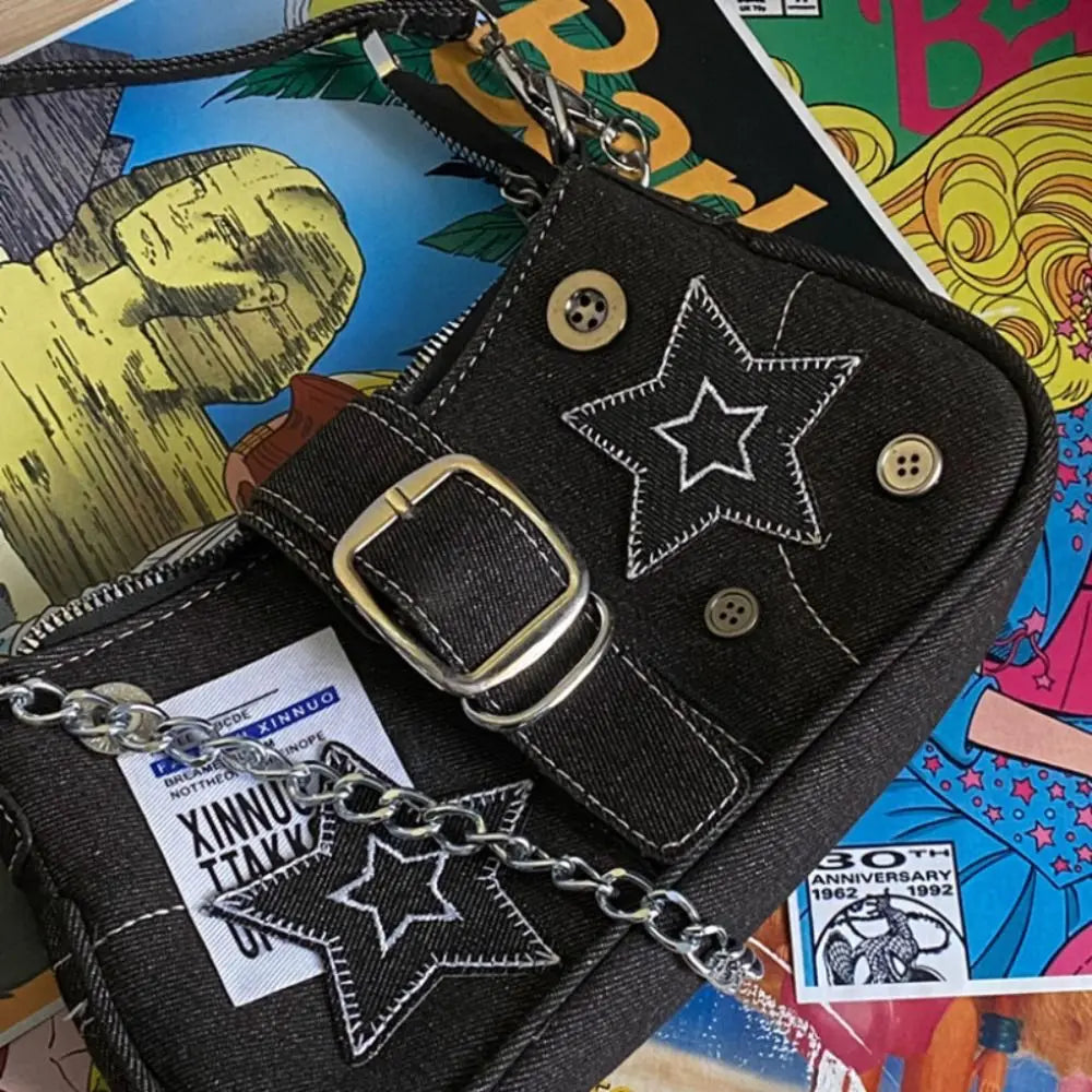 Avelena | Star Denim Unterarmtasche