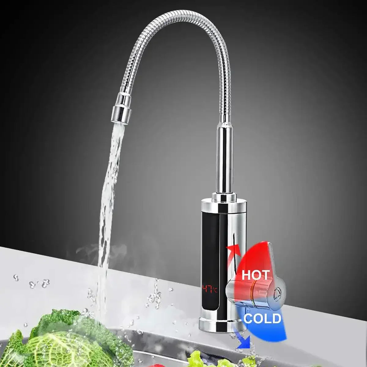 Avelena | 3000W Elektrischer Küchenwasserhahn mit Sofort Warmwasser - FlowHeat
