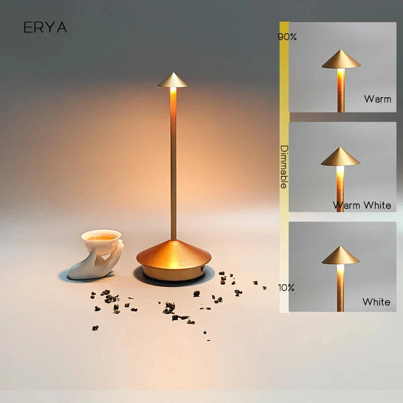 Avelena | Wiederaufladbare Tischlampe Kreative Esszimmer Touch Led Pina pro Tischlampe Hotel Bar Kaffee Schreibtischlampe Dekorative Schreibtischlampe