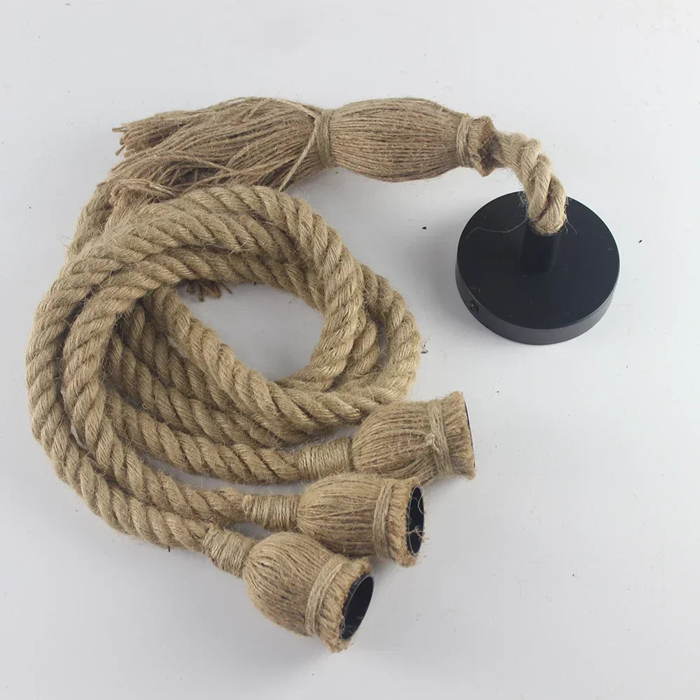 Avelena | Vintage Hanfseil Pendelleuchte