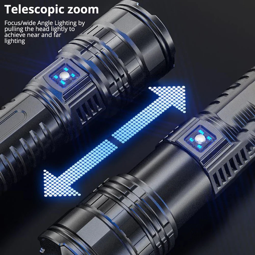 Avelena | Wiederaufladbare 10000 Lumen LED Taschenlampe 1+1 GRATIS – Striker