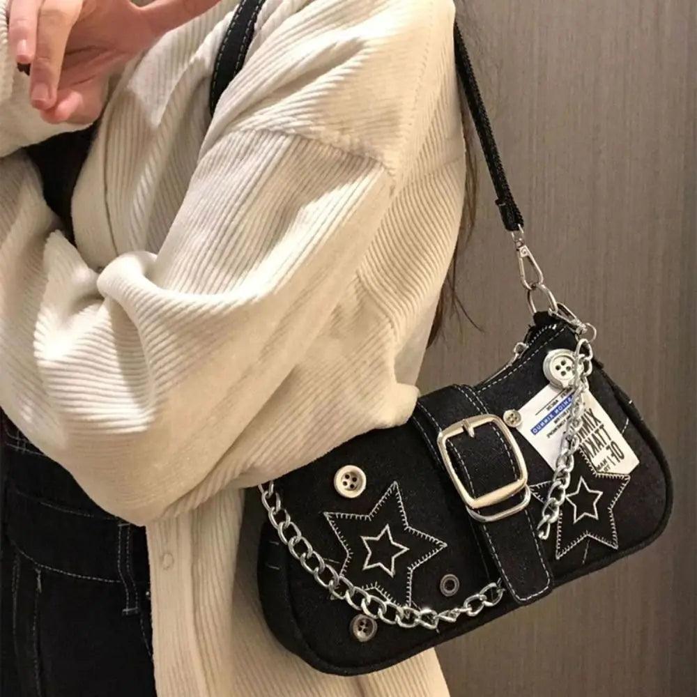 Avelena | Star Denim Unterarmtasche