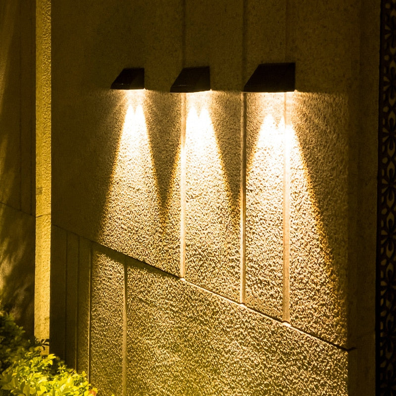 Avelena | SunBeam – Wasserdichte Solar-Wandlampe für den Außenbereich