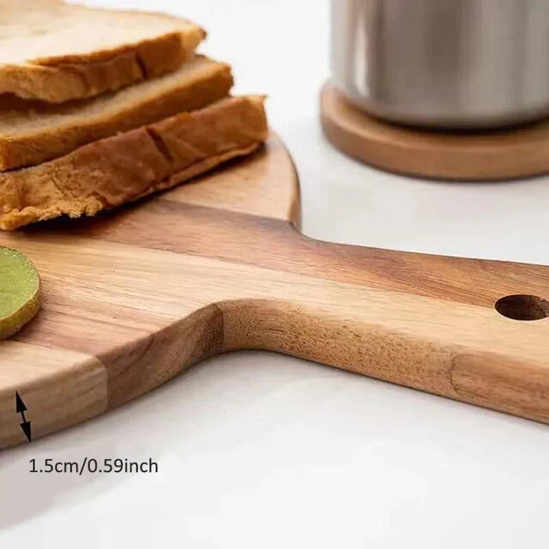 Avelena | Acacia-Holz Pizzaschaufel und Servierbrett mit Griff