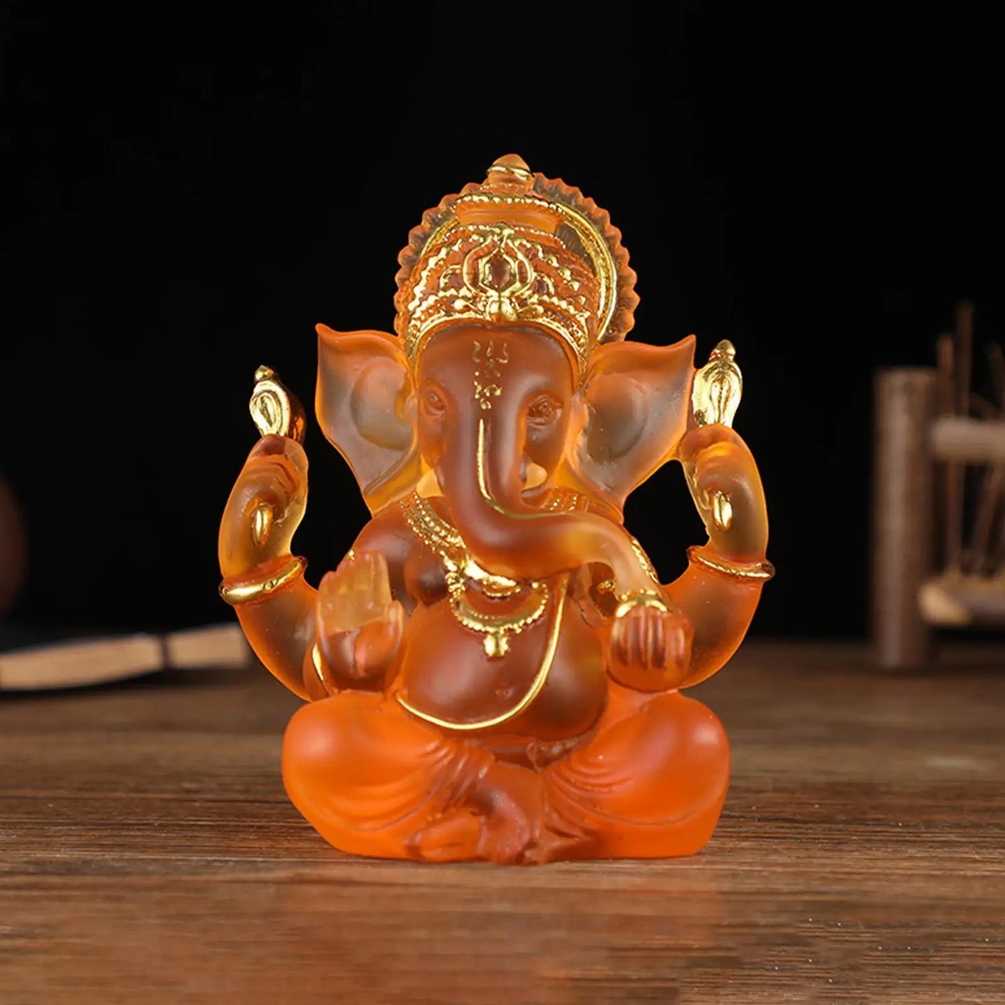 Avelena | Seltene farbige semi-transparente Ganesh-Statuen für Glück in Ihrem Zuhause