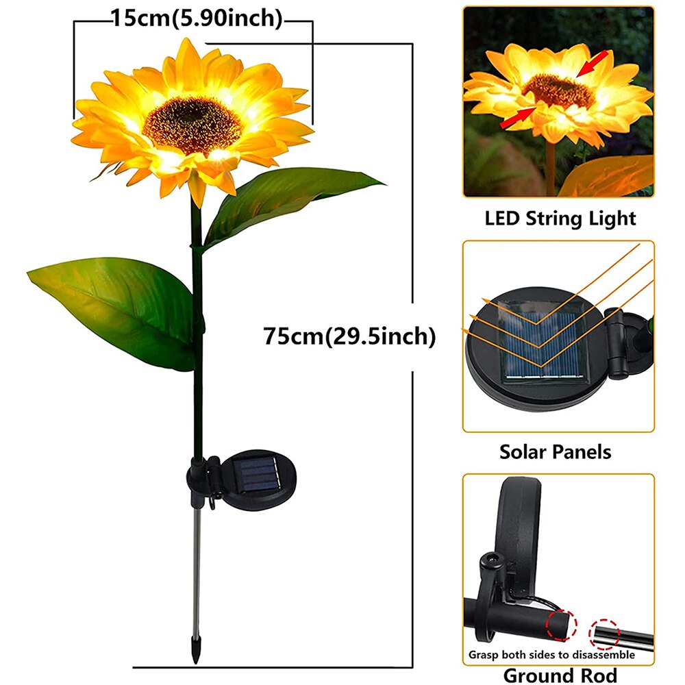 Avelena | Solar-Sonnenblumen: Wasserdichte Gartenerfreude