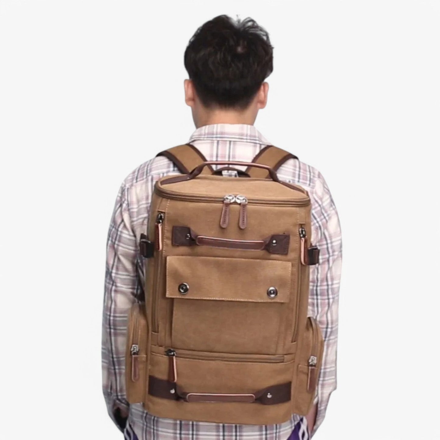 Avelena | Vintage Canvas Backpack – Stylisch & Funktional mit Laptopfach für Alltag & Abenteuer