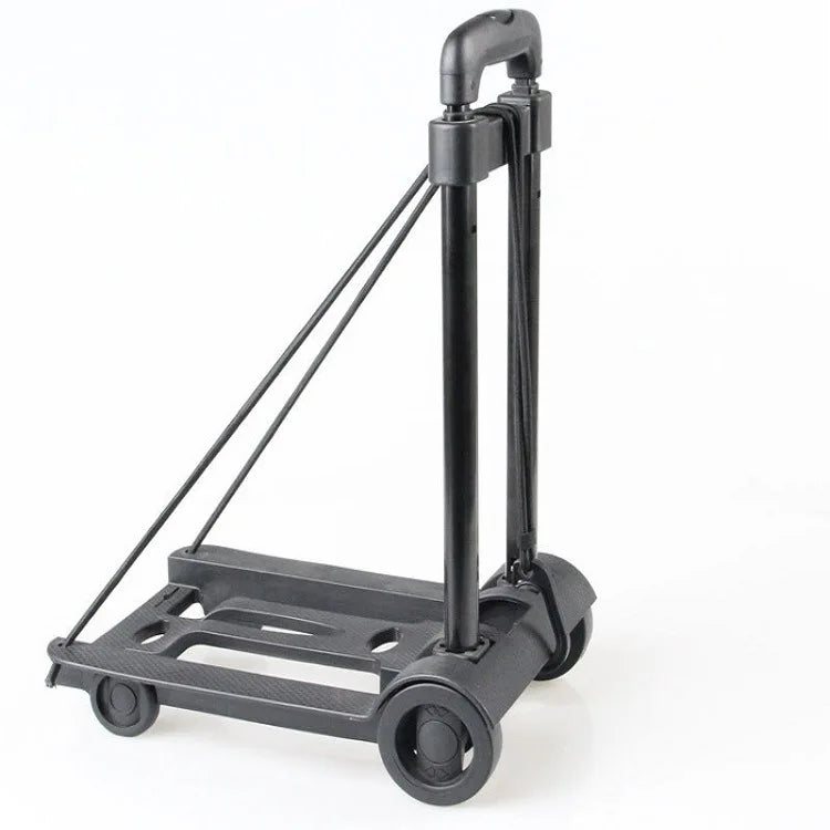 Avelena | Zusammenklappbarer tragbarer Handwagen mit 2 oder 4 Rädern verstellbarem Zugstab – CarryFlex
