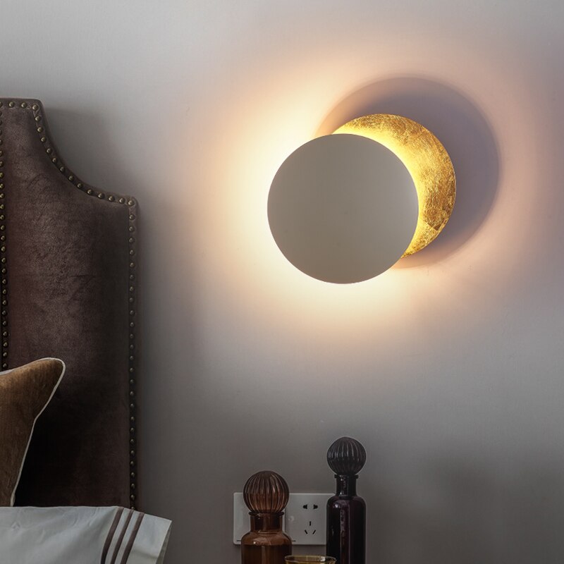 Avelena | SolGlow Sonnenfinsternis LED-Wandleuchte | Modernes Stimmungslicht | Elegante Wandlampe für Wohnzimmer & Schlafzimmer