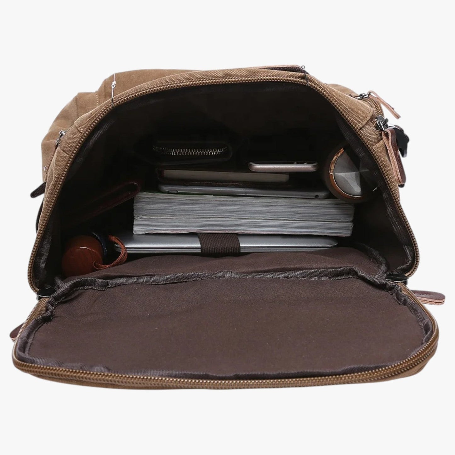 Avelena | Vintage Canvas Backpack – Stylisch & Funktional mit Laptopfach für Alltag & Abenteuer