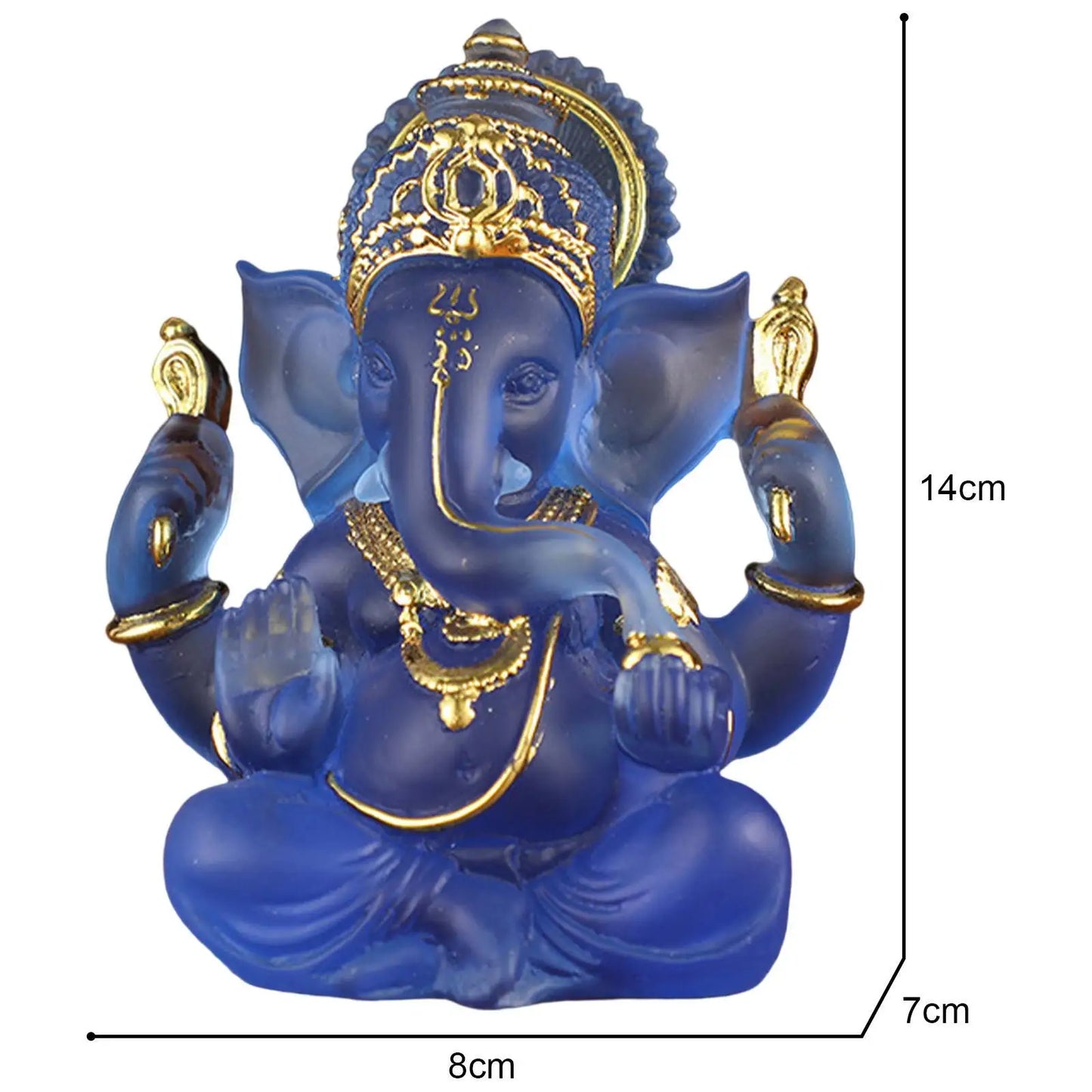 Avelena | Seltene farbige semi-transparente Ganesh-Statuen für Glück in Ihrem Zuhause