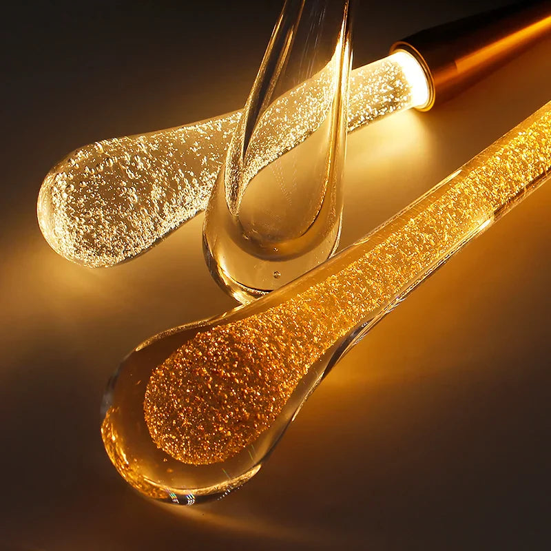 Avelena | Kristall LED Pendelleuchten: Perfekt für Schlafzimmer, Esszimmer, Bar - Wassertropfen-Kronleuchter, Treppenlampe für die Innenraumdekoration