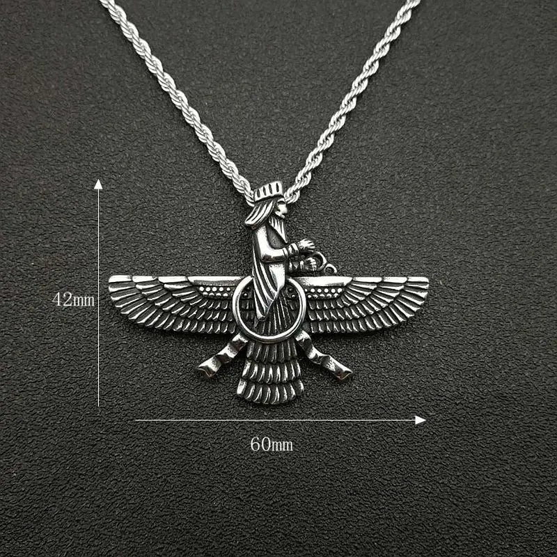 Avelena | Zoroastrische Faravahar / Ahura Mazda Anhänger Halsketten