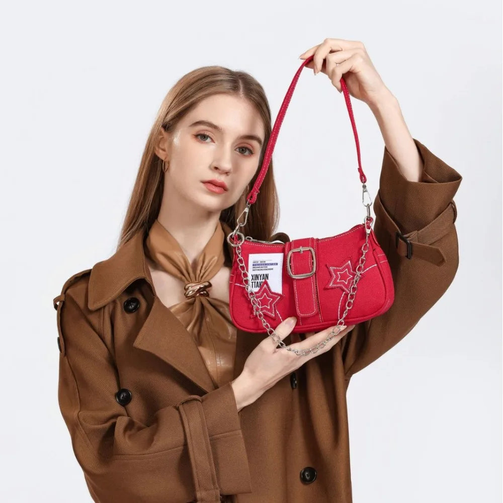 Avelena | Star Denim Unterarmtasche