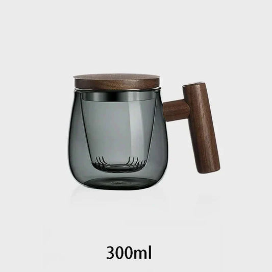 Avelena | Ultramoderne Glas-Teetasse mit Filter und Deckel