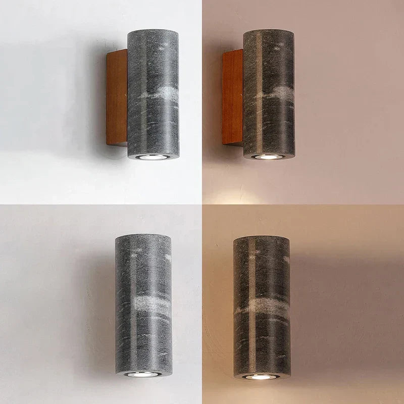 Avelena | ZenBeam – Graue Wabi-Sabi Wandleuchte für eine ruhige Atmosphäre