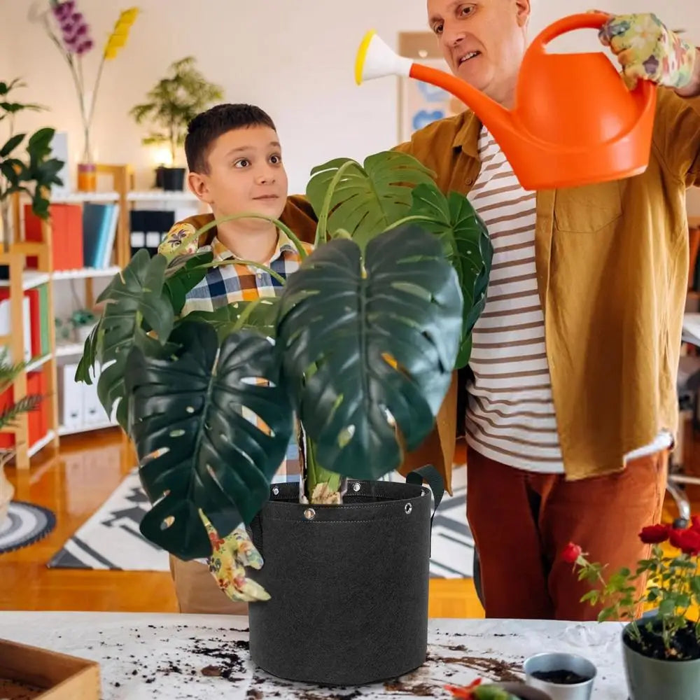 Avelena | Pflanzensack aus Filz mit Tragegriffen – Atmungsaktiv und langlebig für Gartenpflanzen und Blumen