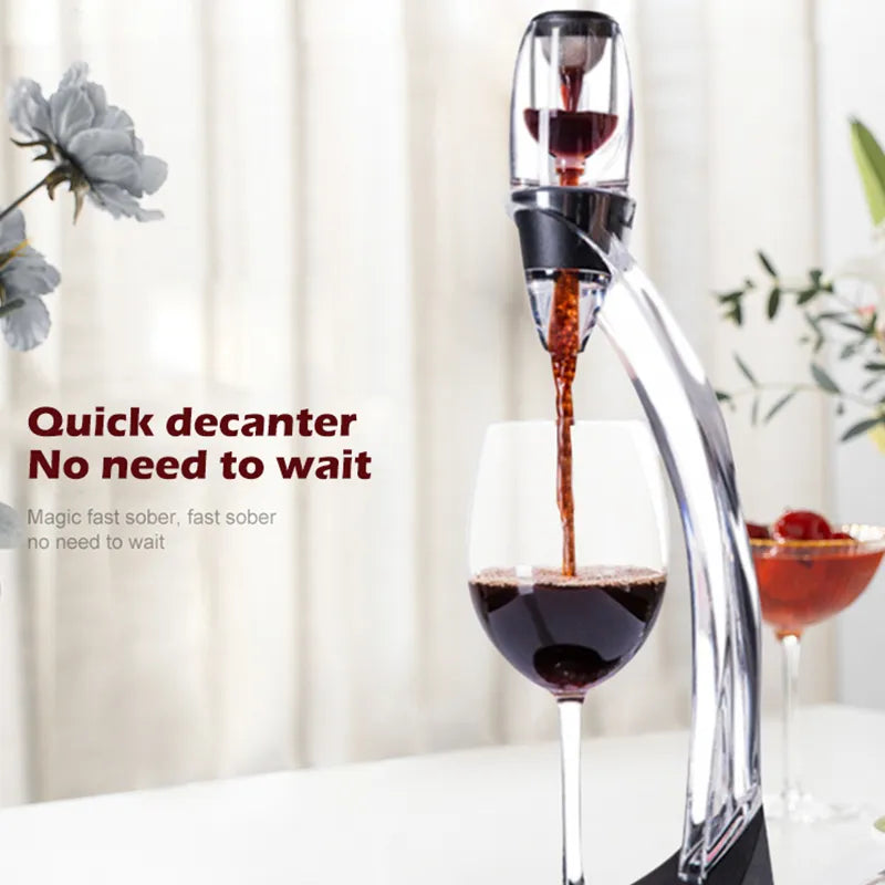 Avelena | Weinbelüfter, Dekanter, Ausgießer, Set mit Filtern, Luftreiniger, Standdiffusor, Luftbelüfter, Sieb, Belüfter, Wein für die Esszimmerbar