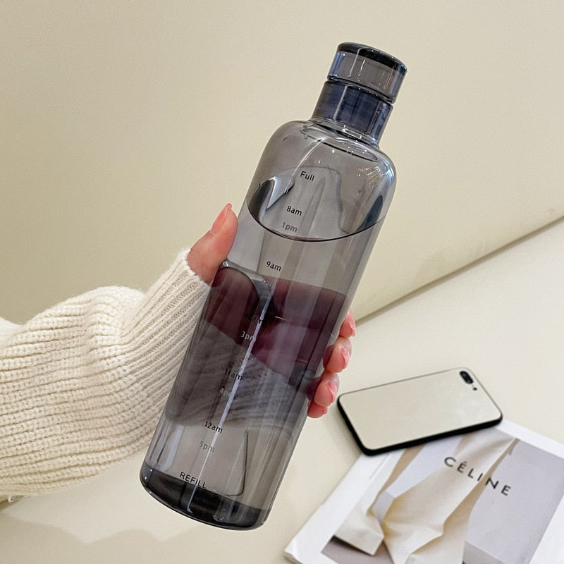 Avelena | Zeit-Skalen hitzebeständige Glas Wasserflasche