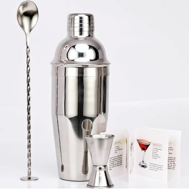 Avelena | 550 ml/750 ml Edelstahl Cocktail Shaker Mixer Trinken Barkeeper Set Bars Set Werkzeuge Mit Wein Regal Ständer Werkzeug für Geburtstag Geschenk