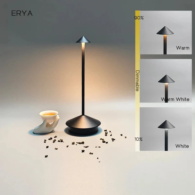 Avelena | Wiederaufladbare Tischlampe Kreative Esszimmer Touch Led Pina pro Tischlampe Hotel Bar Kaffee Schreibtischlampe Dekorative Schreibtischlampe
