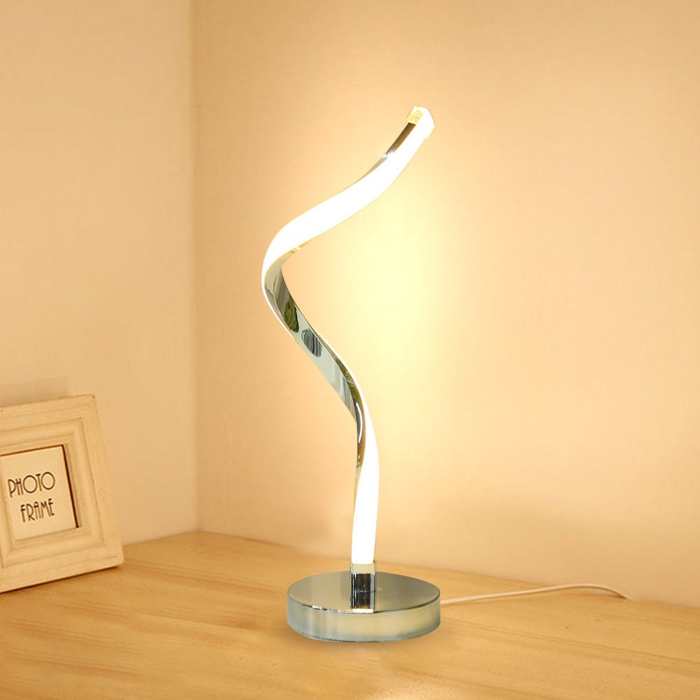 Avelena | SpiralGlow – LED Schreibtischlampe mit Spiraldesign für das Schlafzimmer