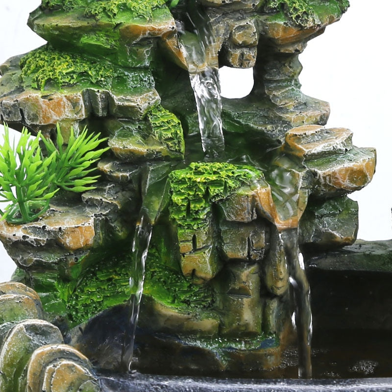 Avelena | ZenFlow Indoor Tischbrunnen – LED Licht Wasserfunktion für Zuhause, Büro & Entspannungsdekoration