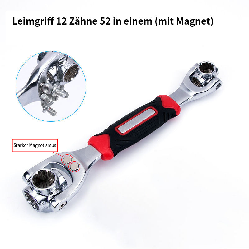 Avelena | 52 in 1 Universal 360° drehbarer Kopf Gummigriff Steckschlüssel