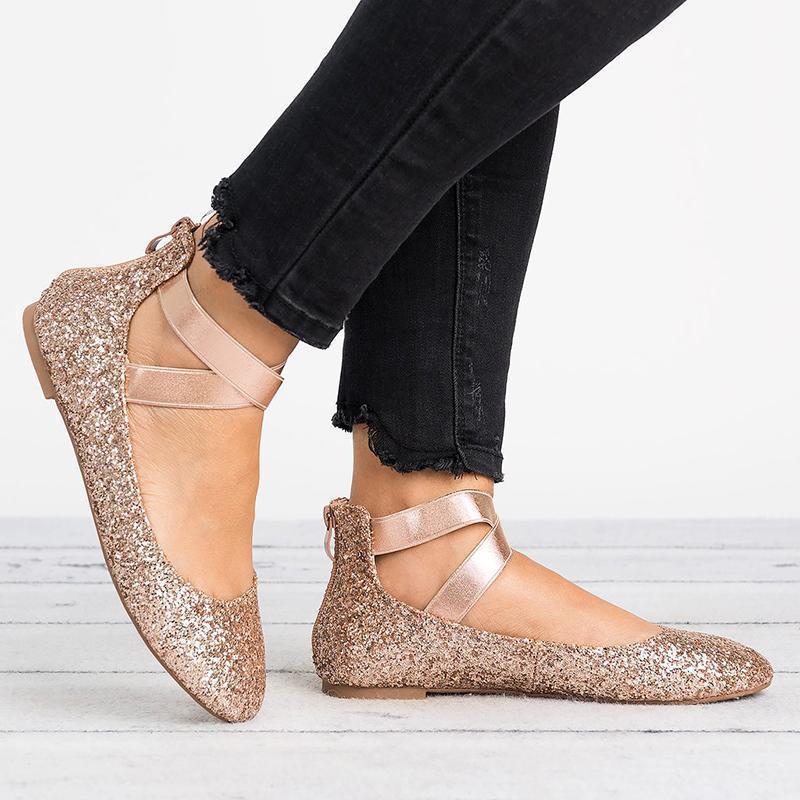 Avelena | Frauen Pu Nubuck Flache Freizeit Ballerina Schuhe