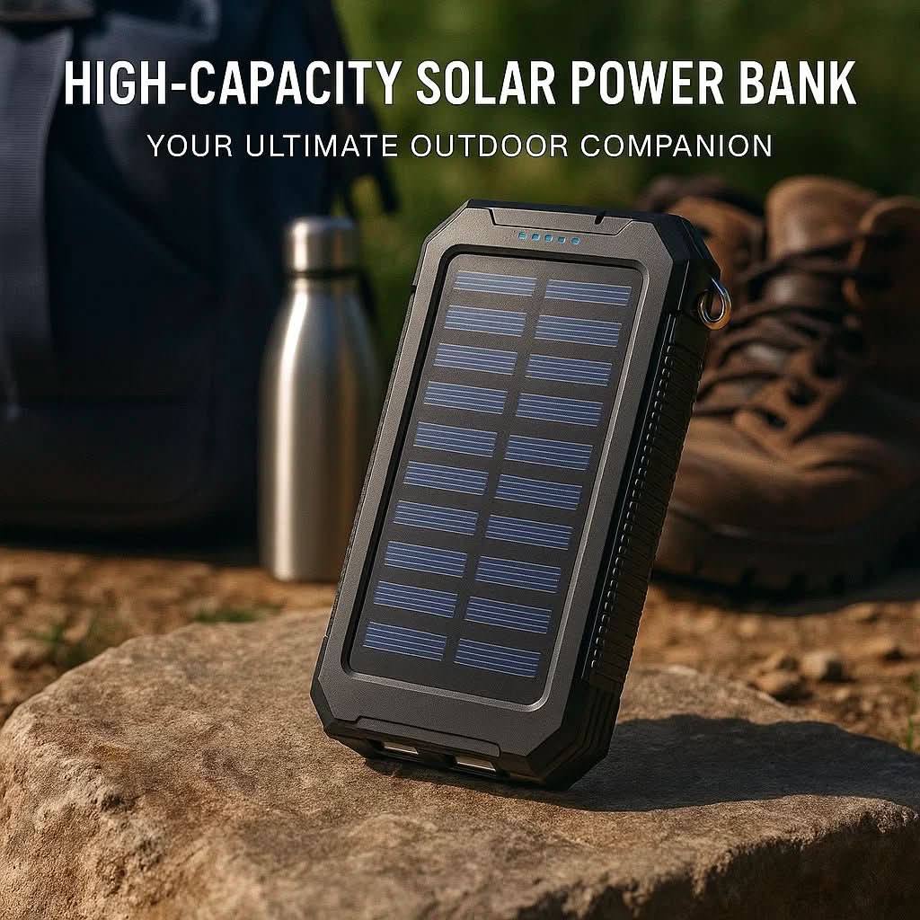 Avelena | Solar Powerbank mit 10000mAh für Outdoor & Abenteuer