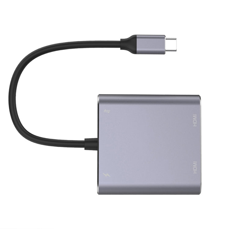 Avelena | 4 in 1 Type-C zu Dual HDMI + USB + Type-C HUB Adapter
