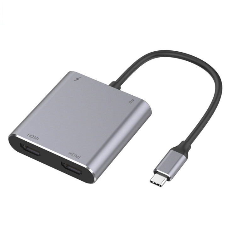 Avelena | 4 in 1 Type-C zu Dual HDMI + USB + Type-C HUB Adapter