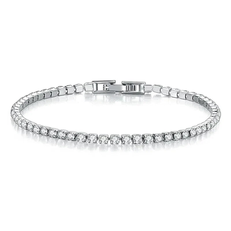 Avelena | Tennis-Armband – Glänzen Sie mit Attitüde: Eleganz aus Sterlingsilber und Hip-Hop-Flair!
