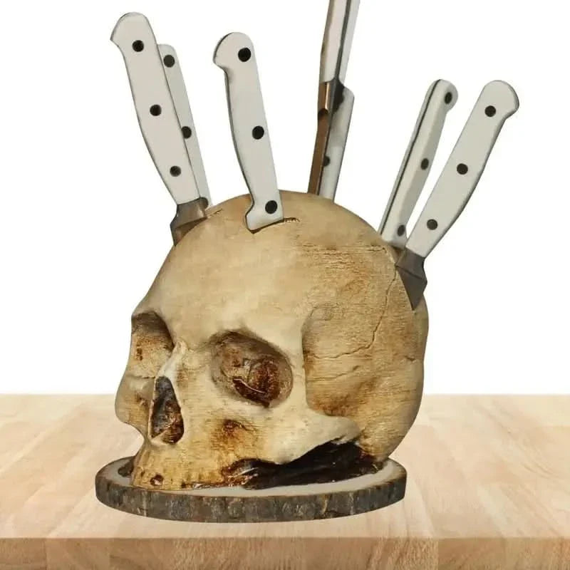 Avelena | SUTURA - Gotischer Totenkopf Messerhalter