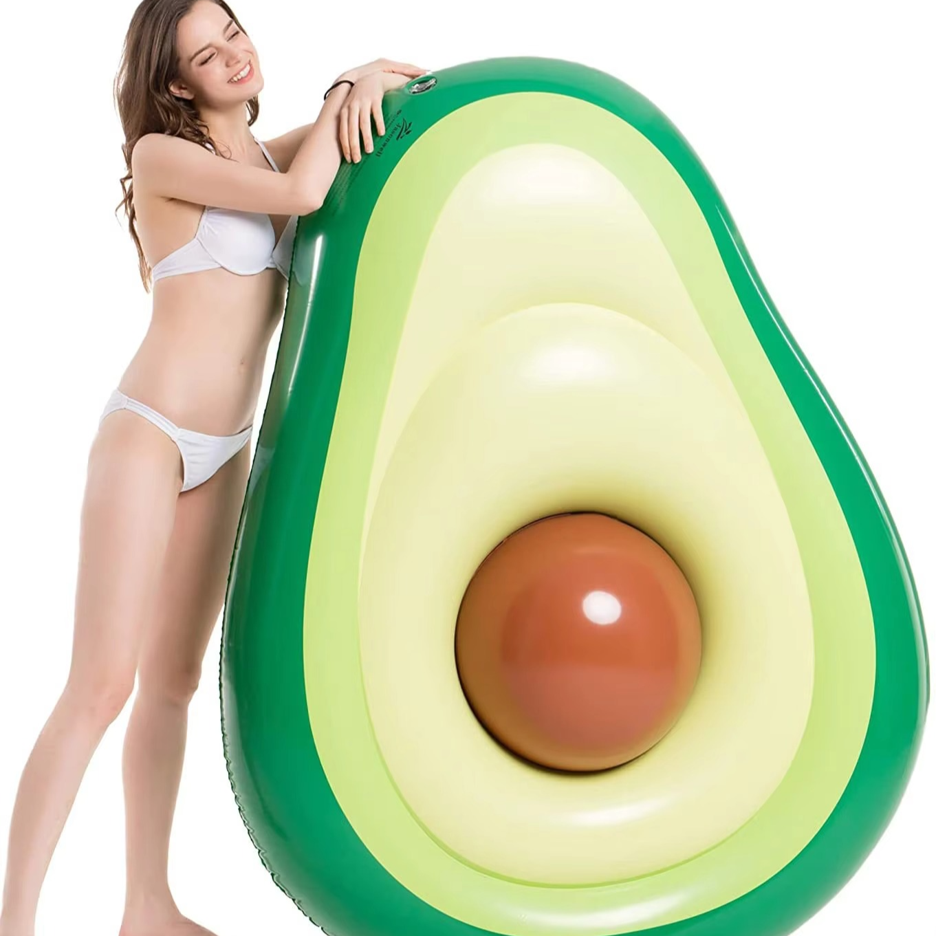 Avelena | Aufblasbare Avocado Poolliege mit abnehmbarem Ballspielzeug