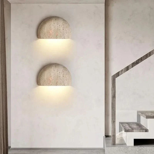 Avelena | Stein Wandlampe – Retro Wabi-Sabi LED Licht
