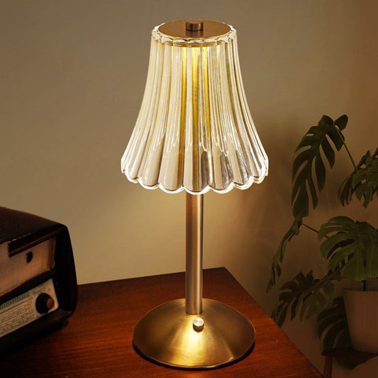Avelena | – Goldkristall-Tischlampe