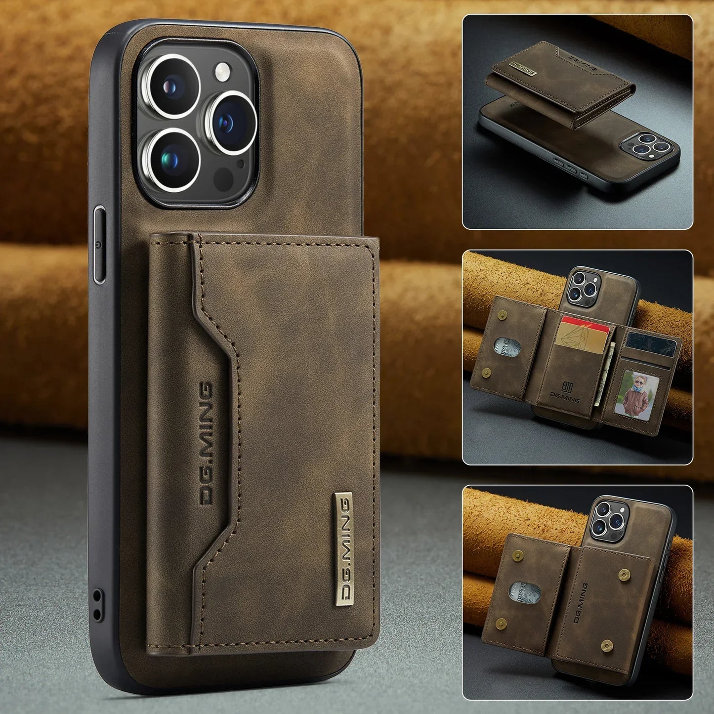 Avelena | 2-in-1-iPhone-Hülle mit abnehmbarer Brieftasche