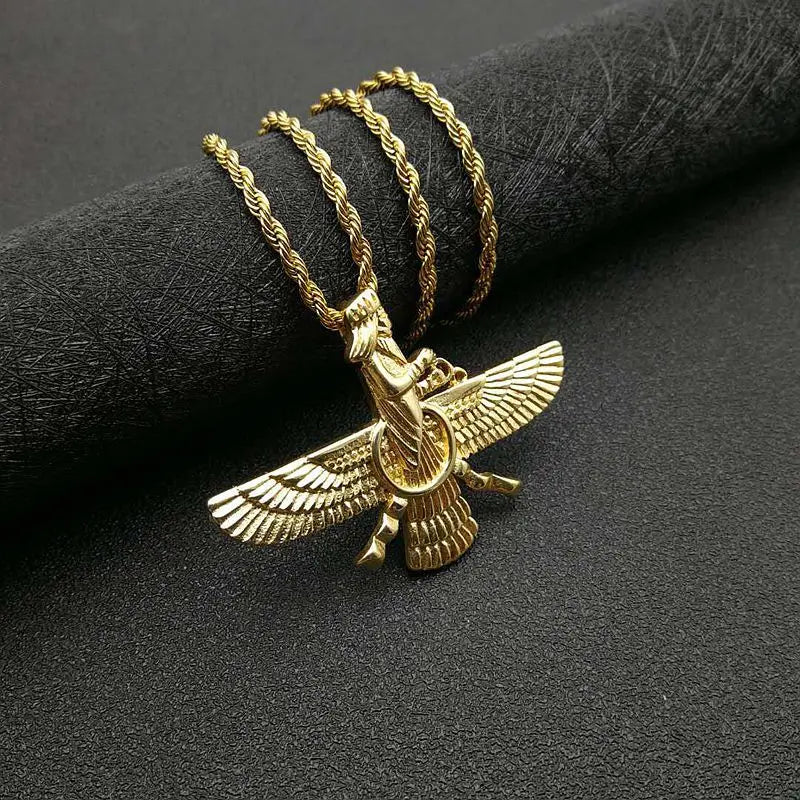 Avelena | Zoroastrische Faravahar / Ahura Mazda Anhänger Halsketten