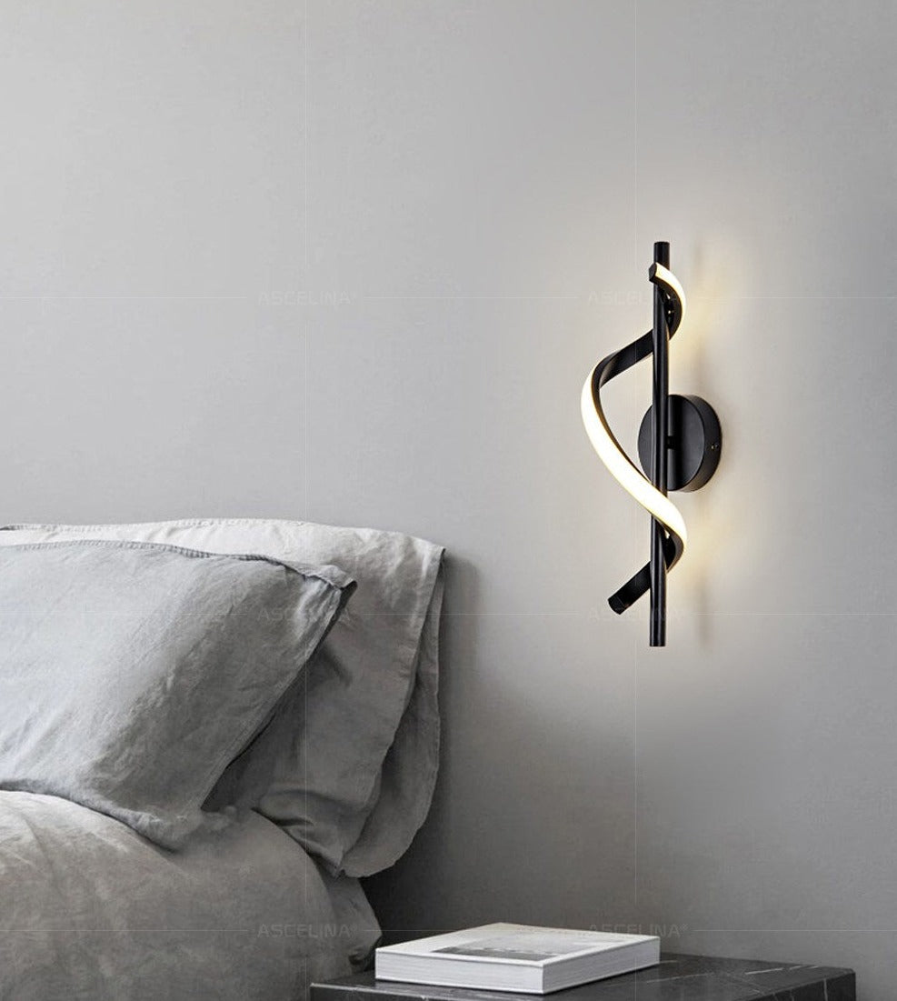 Avelena | SpiralLume – Minimalistische LED-Wandleuchte mit modernem Flair
