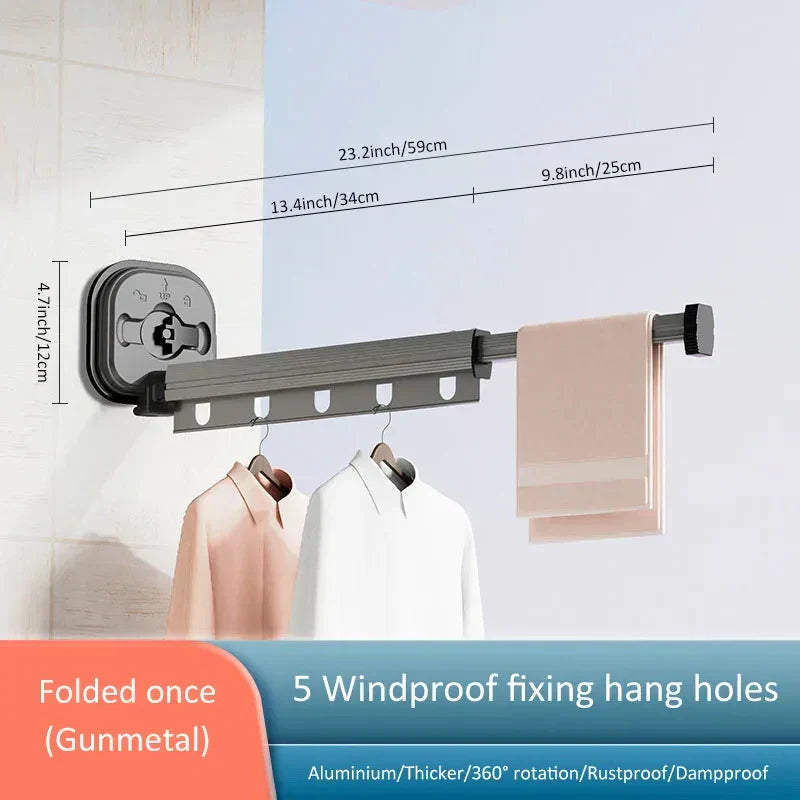Avelena | WallDry Flex – Faltbarer wandmontierter Wäschetrockner für platzsparende Wäsche