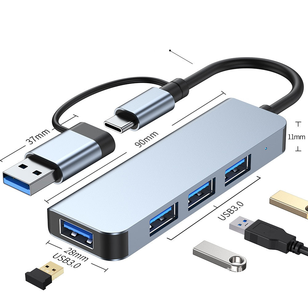 Avelena | Thunderbolt 3 USB-C Hub mit HDMI, PD, SD/TF für MacBook Air M1 und iPad Pro