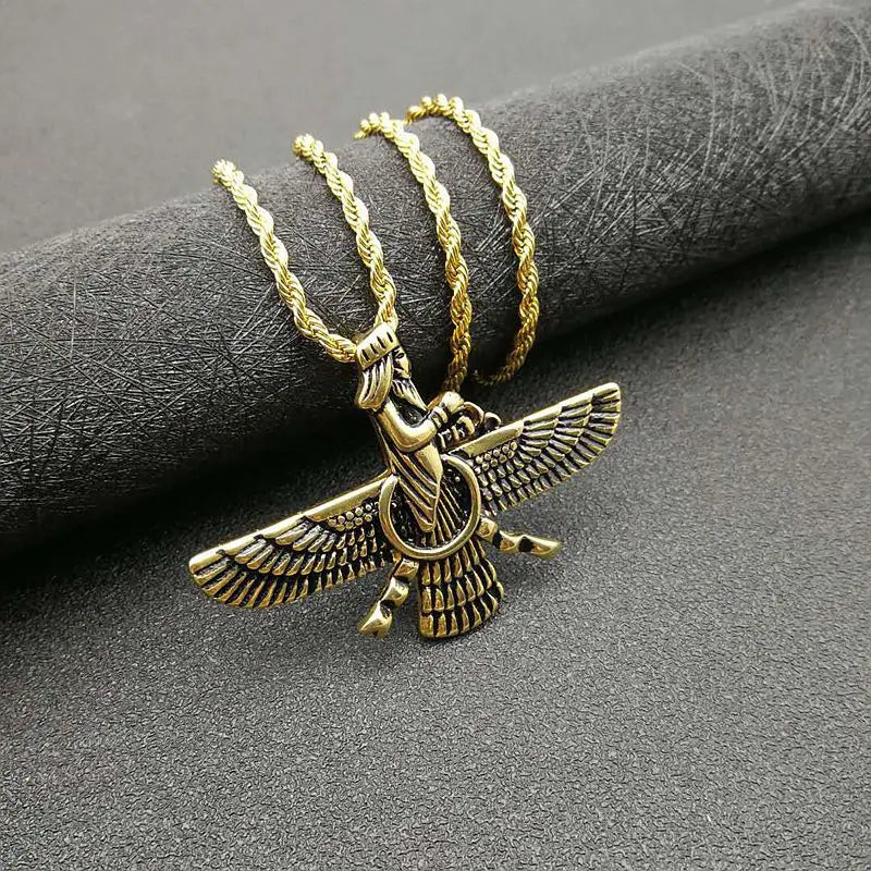 Avelena | Zoroastrische Faravahar / Ahura Mazda Anhänger Halsketten